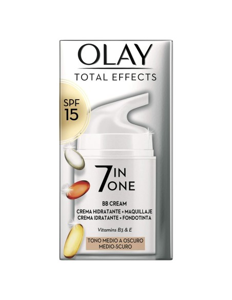 Hydrating Cream with Colour Olay Total Effects Bb Cream Medium Dark Spf 15 50 ml