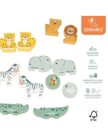 Baby toy Woomax animals (6 Units)