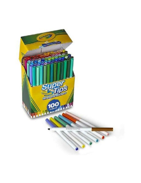 Set of Felt Tip Pens Super Tips Crayola 58-5100 (100 uds)