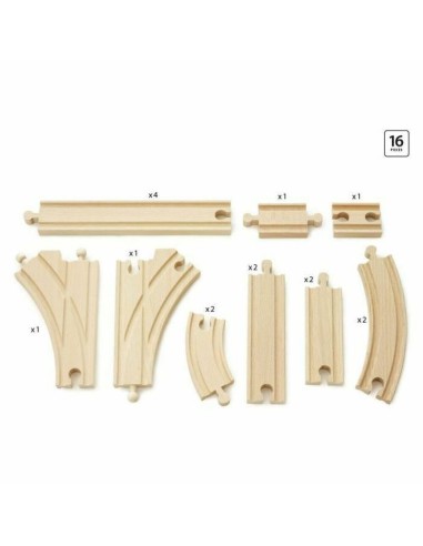 Train track Brio Intermediate Evolution Set Wood 16 Pieces