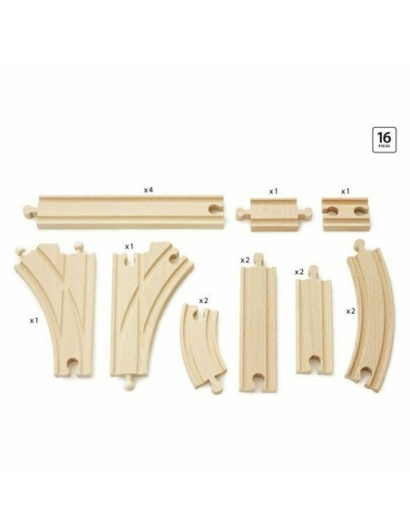 Train track Brio Intermediate Evolution Set Wood 16 Pieces