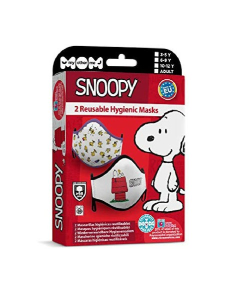 Hygienic Reusable Fabric Mask Snoopy Adult (2 uds)