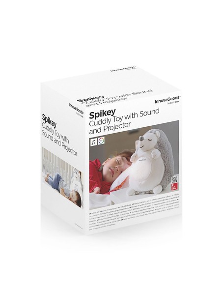 Hedgehog Soft Toy with White Noise and Nightlight Projector Spikey InnovaGoods