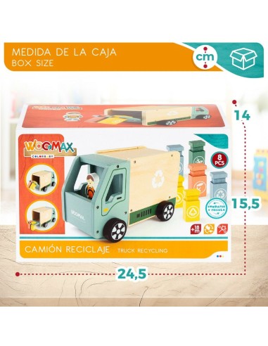 Garbage Truck Woomax Toy 8 Pieces 24 x 15 x 13,5 cm (4 Units)