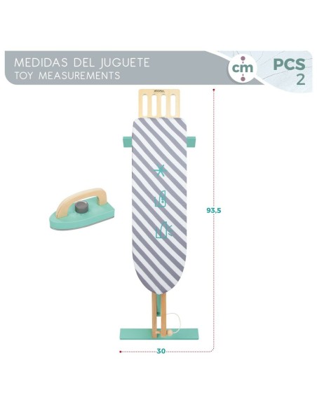 Ironing board Woomax Toy 2 Pieces 71,5 x 61,5 x 19 cm (4 Units)