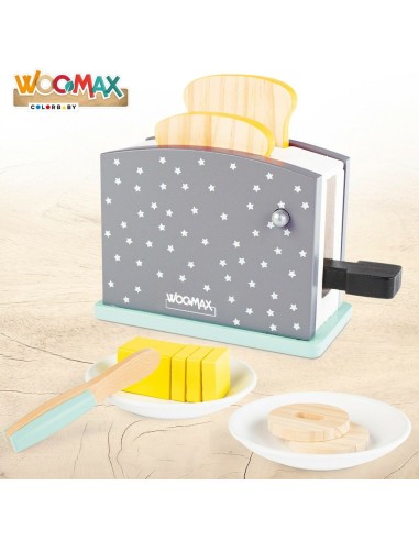 Toy toaster Woomax 8 Pieces 19,5 x 12,5 x 8 cm (4 Units)