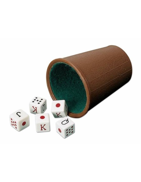 Shaker with Poker Dice Cayro