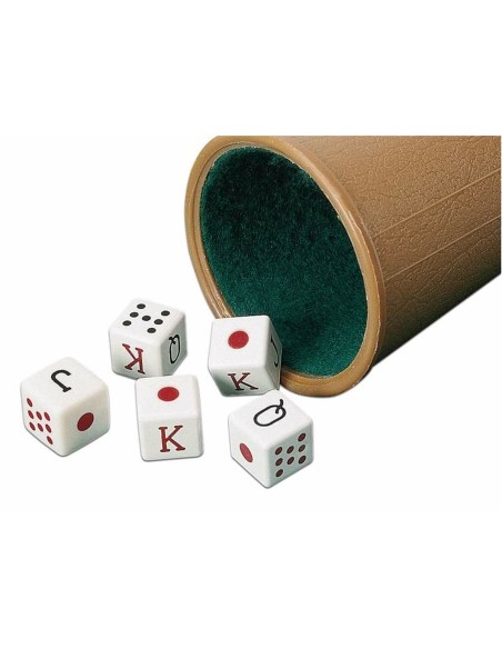 Shaker with Poker Dice Cayro