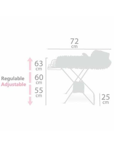 Toy Ironing Board Decuevas Funny 63 x 72 x 25 cm Pink Foldable Toy