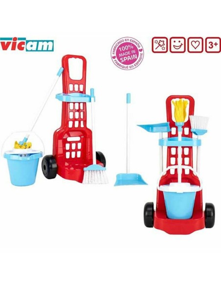 Cleaning Trolley with Accessories Toy