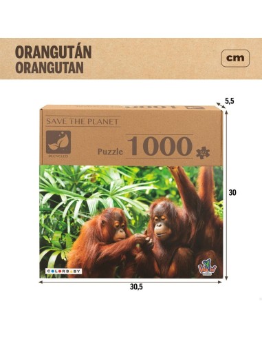 Puzzle Colorbaby Orangutan 6 Units 68 x 50 x 0,1 cm