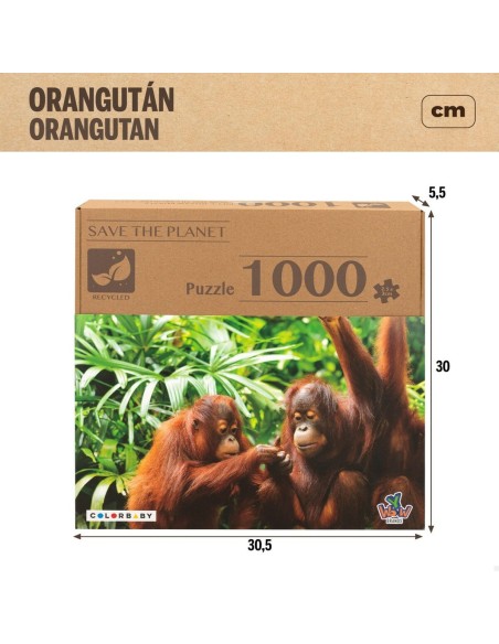 Puzzle Colorbaby Orangutan 6 Units 68 x 50 x 0,1 cm