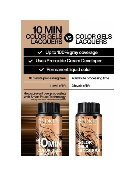 Permanent Dye Redken Color Gels Lacquers Minutos 3 x 60 ml Nº 6ABN-6.19 (3 Units)