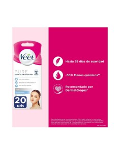 Facial Hair Removal Strips Veet Sensitive skin 20 Units 2