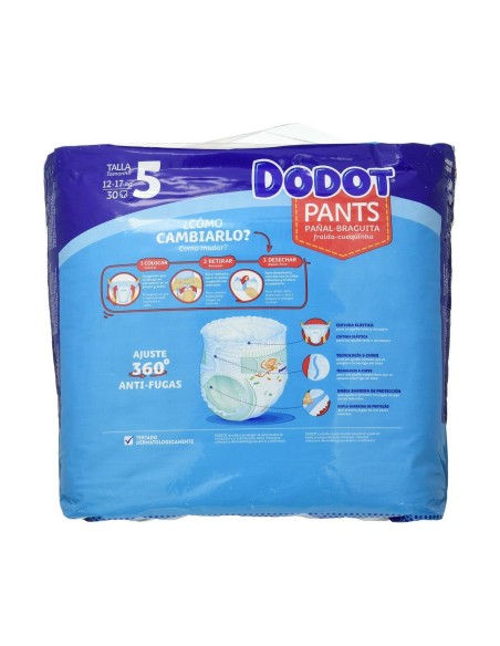 Disposable nappies Dodot Dodot Pants Size 5 12-17 kg 30 Units