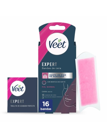 Facial Hair Removal Strips Veet Expert (16 Units)