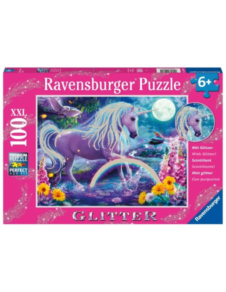 Puzzle Ravensburger 12980 Unicorn Glitter XXL 100 Pieces