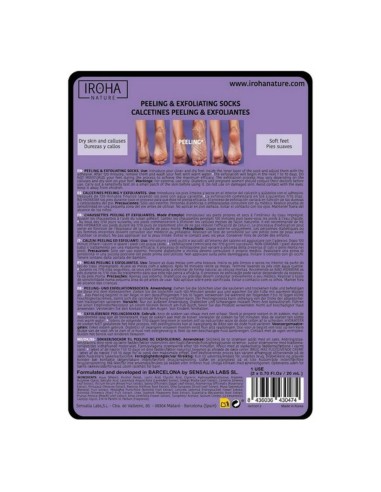 Moisturising Socks Peeling and Exfoliation Lavender Iroha IN/FOOT-3 (1 Unit)
