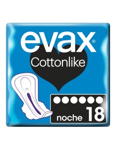Night Sanitary Pads with Wings Evax COTTONLIKE (9 uds)