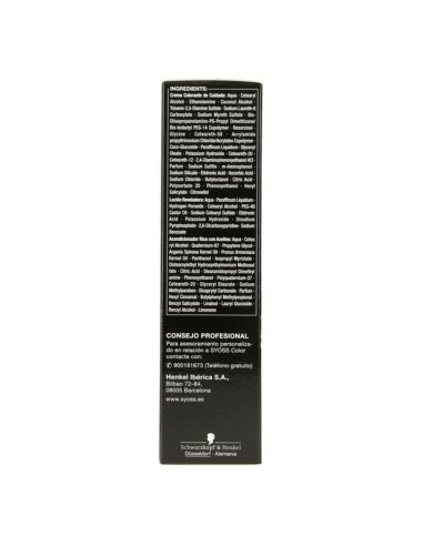 Permanent Dye   Syoss Olio Intense Ammonia-free Nº 1,10 Black Intense