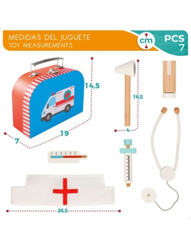 Toy Medical Case with Accessories Woomax (6 Units)