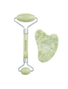 Anti-Ageing Treatment for Face and Neck Ecotools Jade Jade Set 2 Pieces