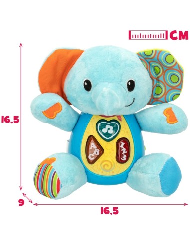 Soft toy with sounds Winfun Elephant 17 x 17,5 x 10 cm (6 Units)