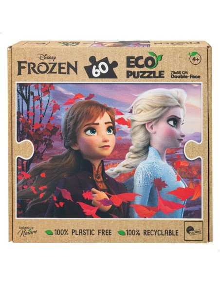 Child's Puzzle Frozen Double-sided 60 Pieces 70 x 1,5 x 50 cm (12 Units)
