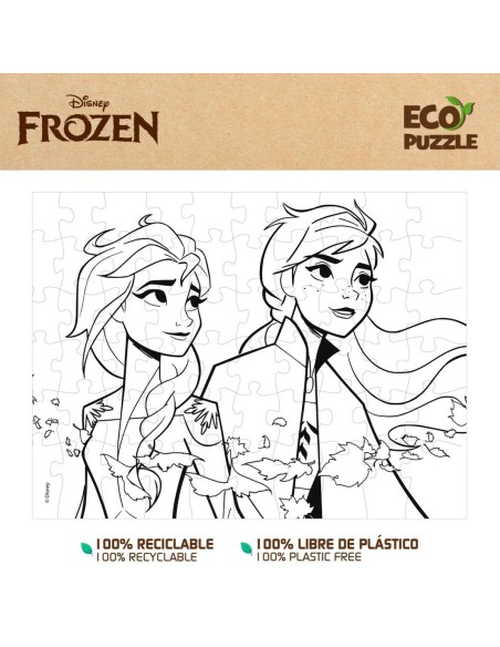 Child's Puzzle Frozen Double-sided 60 Pieces 70 x 1,5 x 50 cm (12 Units)