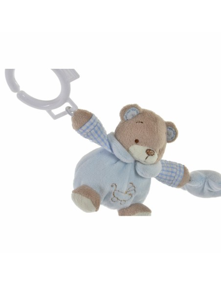 Fluffy toy DKD Home Decor White Sky blue Light Pink Metal Children's Bear 30 x 40 cm 68 x 6 x 9 cm (3 Pieces)