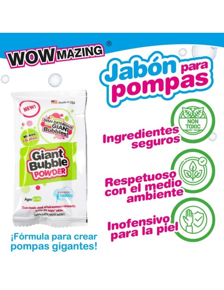 Soap bubble liquid WOWmazing 6,3 x 11,5 x 1,5 cm (24 Units)