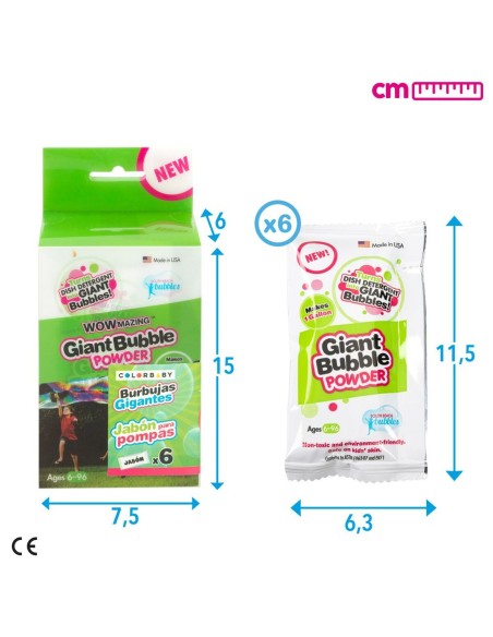 Soap bubble liquid WOWmazing 6,3 x 11,5 x 1,5 cm (24 Units)