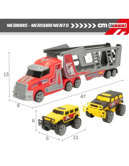 Vehicle Carrier Truck Colorbaby 47 x 13 x 8 cm (4 Units) 3 Pieces Friction