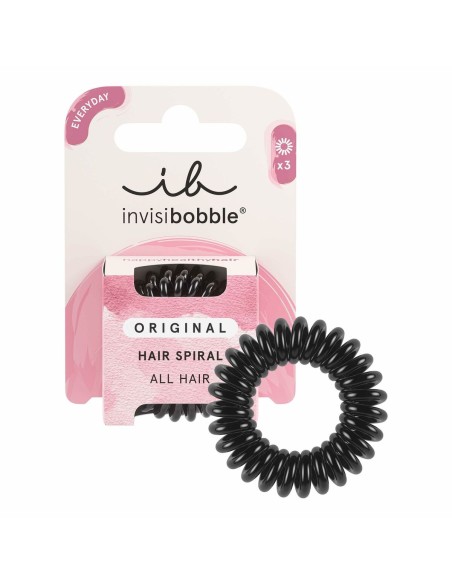 Rubber Hair Bands Invisibobble Original Black (3 Units)