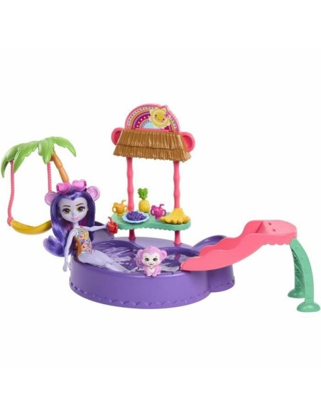 Set of Dolls Enchantimals PISCINE DES SINGES