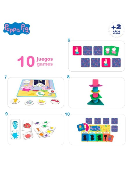 Educational Game Peppa Pig Edu Games Collection 24,5 x 0,2 x 24,5 cm (6 Units) 10-in-1