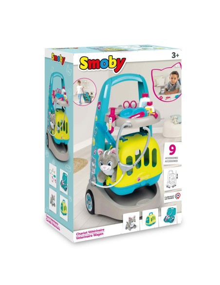 Toy Medical Case with Accessories Smoby VETERINARY TROLLEY