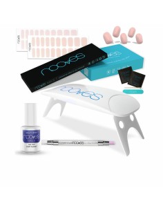Manicure Set Nooves Premium Light Pink Gel Nail Strips 8 Pieces