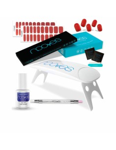 Manicure Set Nooves Premium Red Gel Nail Strips 8 Pieces