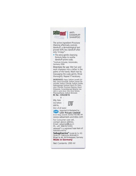 Anti-dandruff Shampoo Sebamed (200 ml)