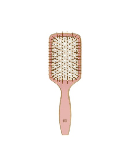 Detangling Hairbrush Ilū Bamboom Pink Squared