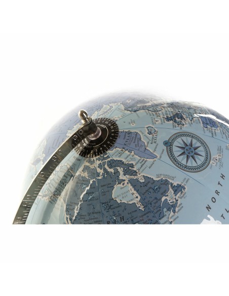 Globe DKD Home Decor Blue Silver PVC Aluminium 33 x 33 x 44 cm