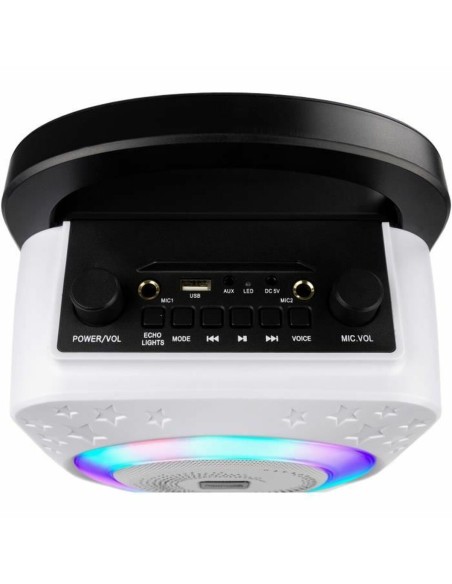 Bluetooth Speaker with Karaoke Microphone RockJam Disco Light RJPS150-BK
