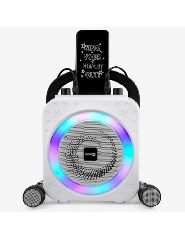 Bluetooth Speaker with Karaoke Microphone RockJam Disco Light RJPS150-BK