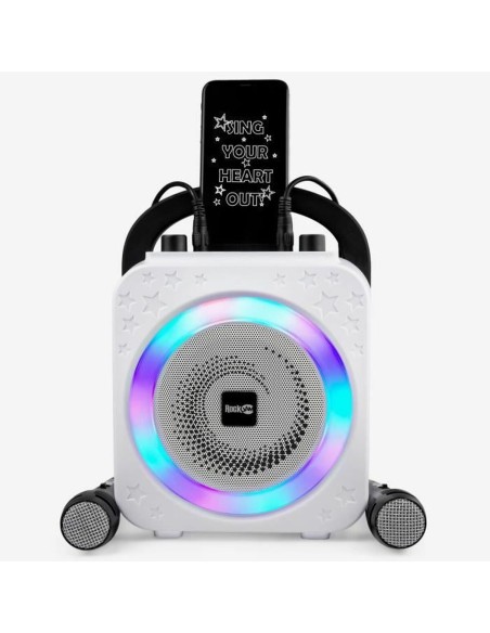 Bluetooth Speaker with Karaoke Microphone RockJam Disco Light RJPS150-BK