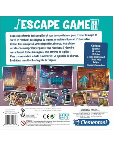 Board game Clementoni 52430 Escape Game