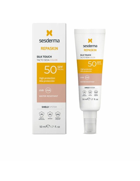 Sun Protection with Colour Sesderma REPASKIN Spf 50 50 ml Silky