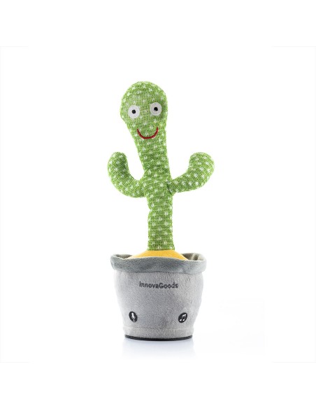 Rechargeable Dancing and Talking Cactus with Music and Multicoloured LED Cacxi InnovaGoods
