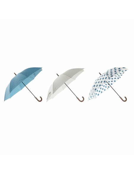 Umbrella DKD Home Decor Blue White 3 Pieces