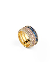 Ladies' Ring Guess JUBR05140JWYGBL56 16 Golden Blue